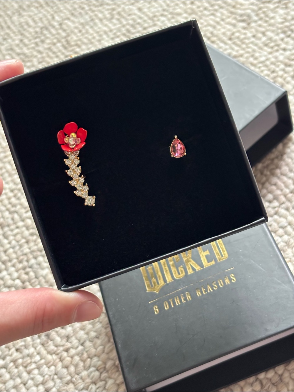8 Other Reasons x Wicked Poppy Crawler Earring Set - 18k Gold Plated Red Enamel